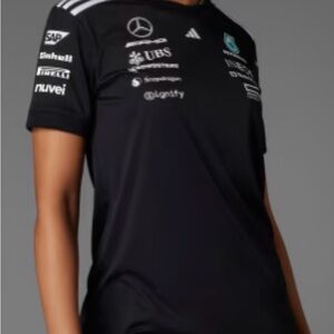 Mercedes AMG Petronas Black Women's Team Jersey with White Logos